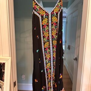 Colorful Summer Floral Maxi Dress M